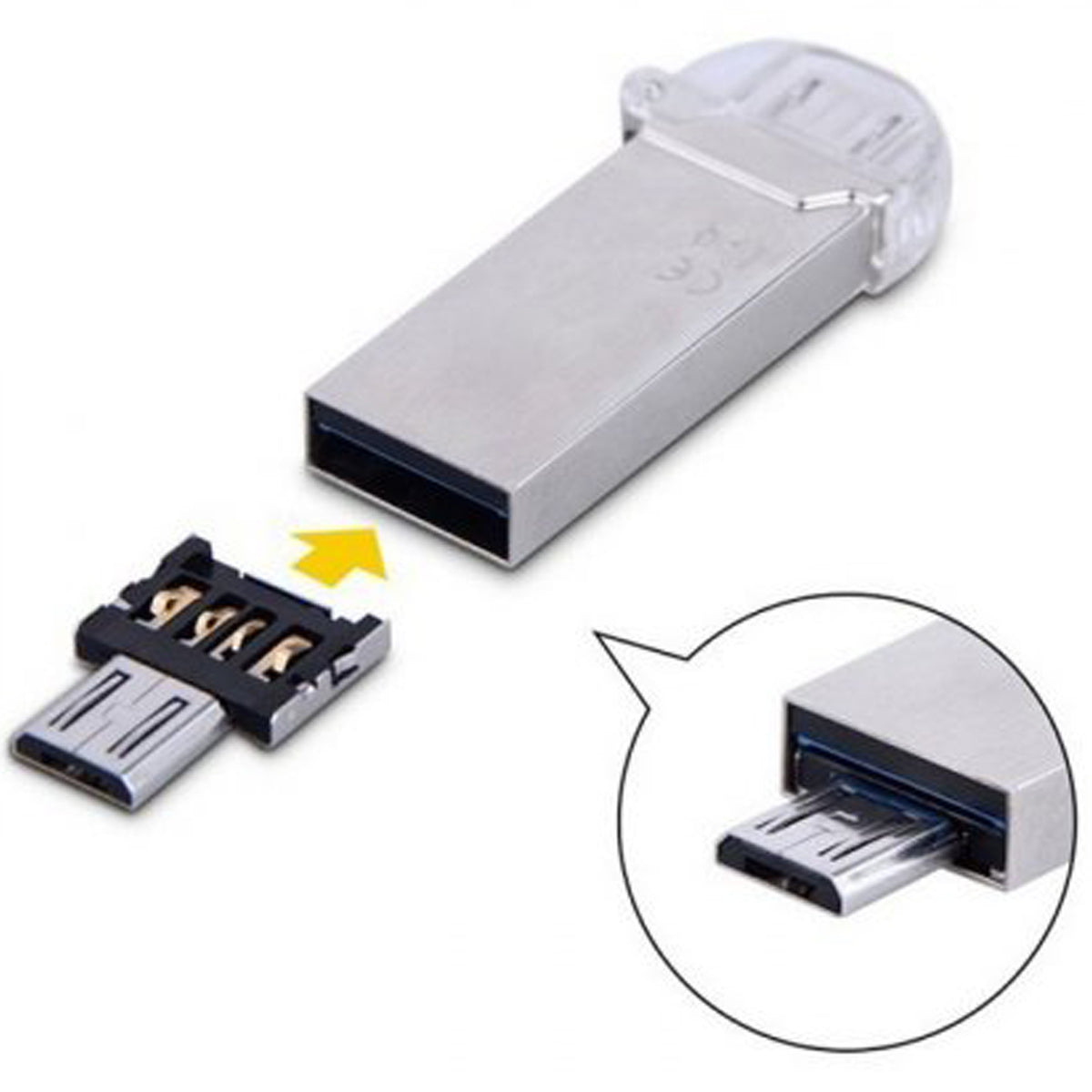 Mini Micro USB 5 Pin to USB OTG Adapter for Android Phone Tablet Flash Drive Mouse Keyboard Card Reader