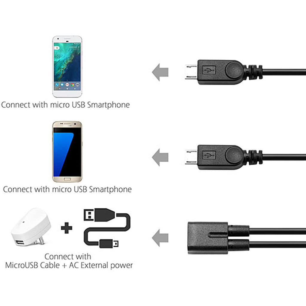 Micro USB Splitter Cable 1 Female to 2 Male Dual Y Cord Simultaneous Charging and Data Sync Extension Wire for Security Camera PS4 Controller Kindle Speaker Dash Cam