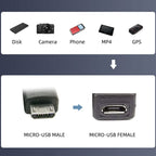 Micro USB Splitter Cable 1 Female to 2 Male Dual Y Cord Simultaneous Charging and Data Sync Extension Wire for Security Camera PS4 Controller Kindle Speaker Dash Cam
