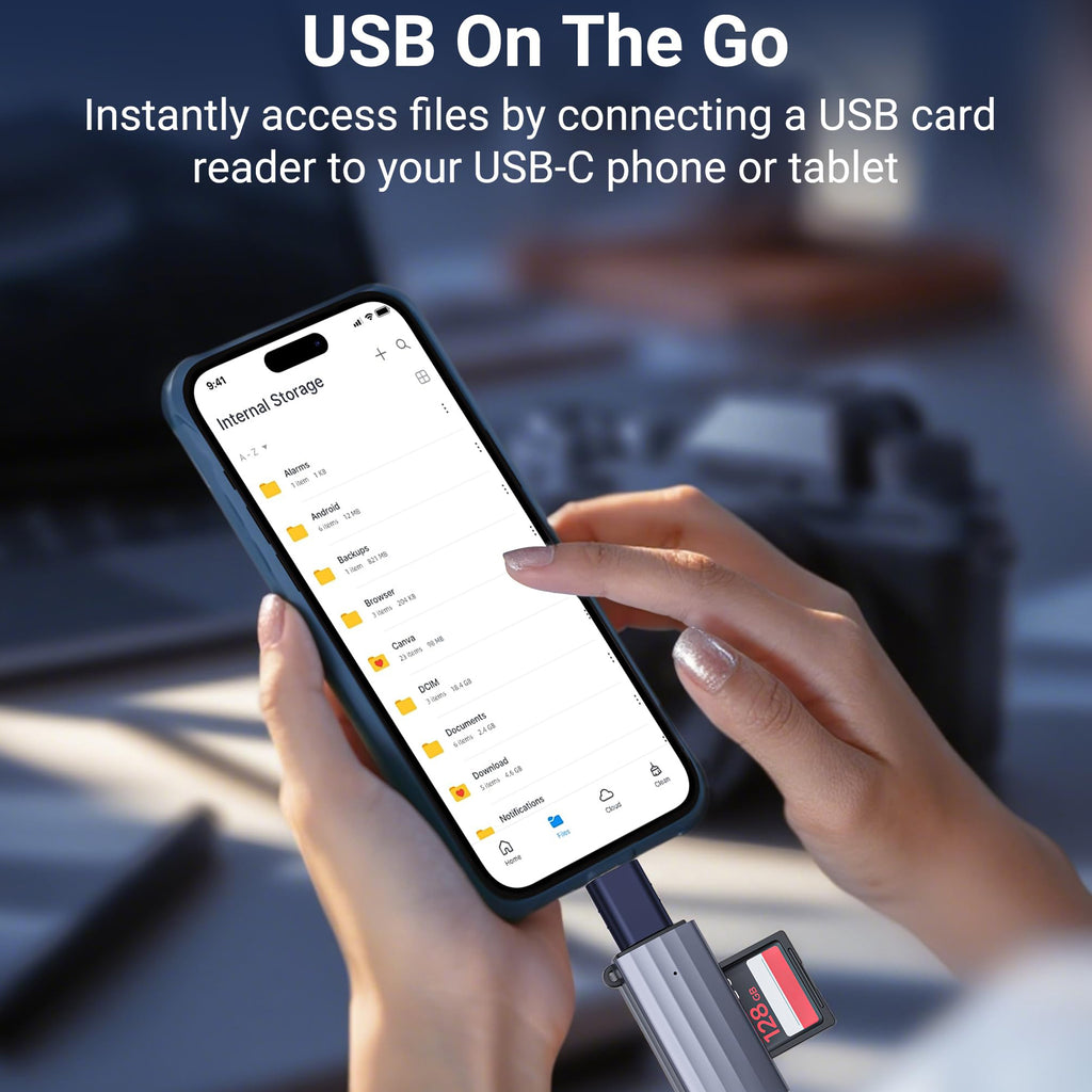 USB C to USB 3.2 Adapter Zinc Alloy Type C Male to USB Female OTG Converter Compatible with Laptops Phones Tablets