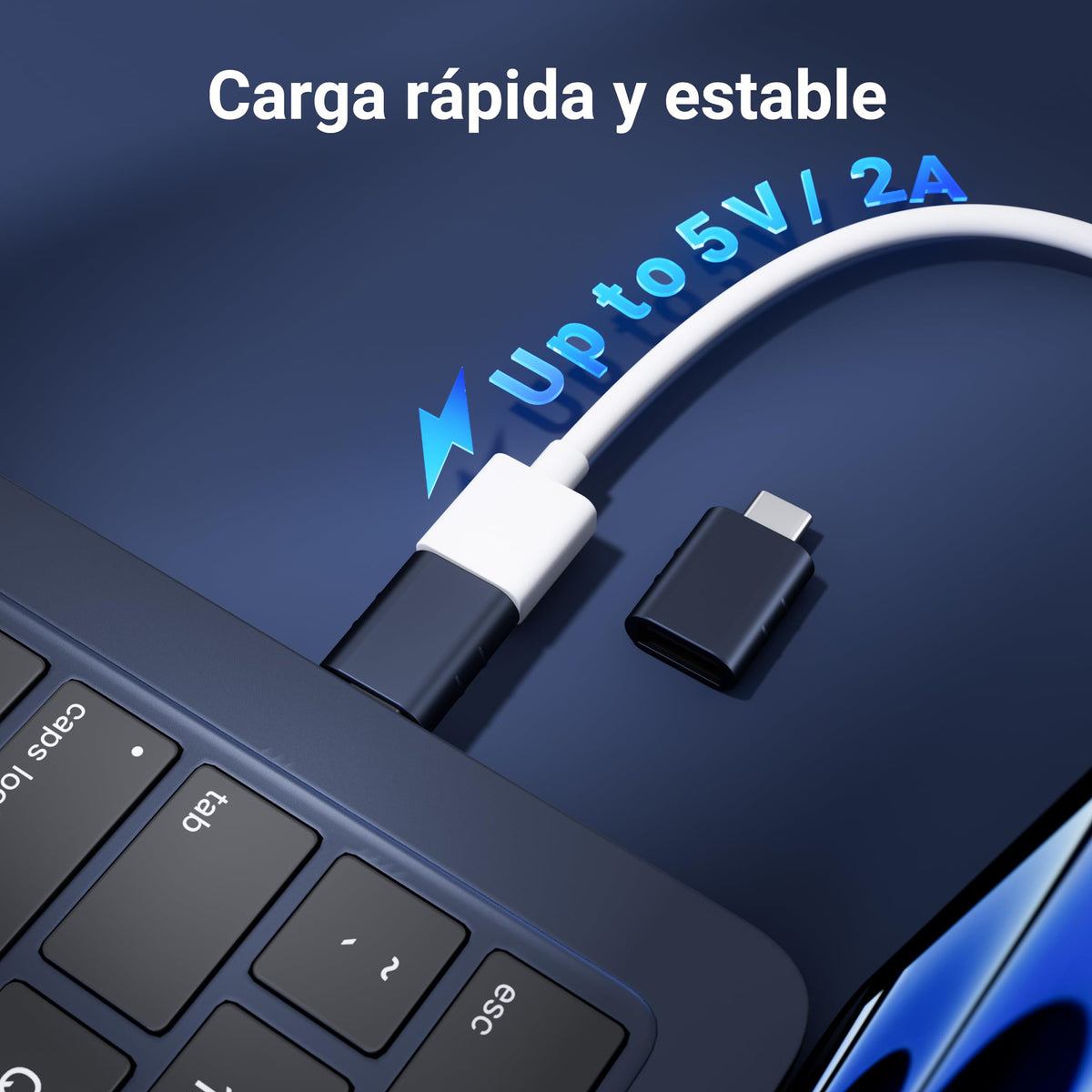 USB C to USB 3.2 Adapter Zinc Alloy Type C Male to USB Female OTG Converter Compatible with Laptops Phones Tablets