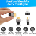 8K DisplayPort 1.4 Male to Mini DisplayPort Female Adapter Bidirectional Mini DP to DP Connector for Thunderbolt 2 Laptop Monitor TV