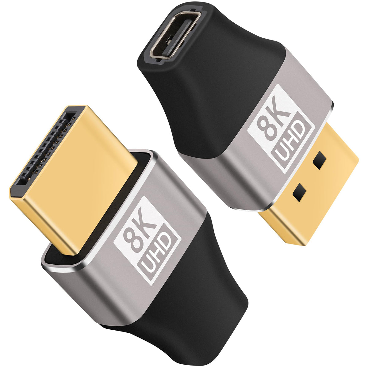 8K DisplayPort 1.4 Male to Mini DisplayPort Female Adapter Bidirectional Mini DP to DP Connector for Thunderbolt 2 Laptop Monitor TV