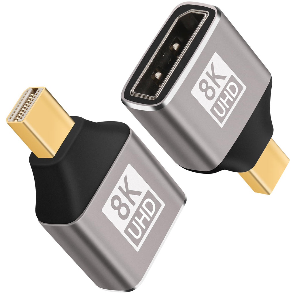 8K Mini DisplayPort 1.4 Male to DisplayPort Female Adapter Bidirectional Mini DP to DP Connector for Thunderbolt 2 Laptop Monitor TV