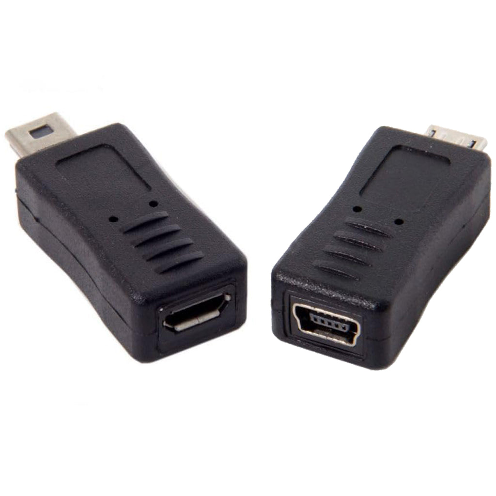 Mini / Micro USB Extension Adapter for Charging and Data Sync (Micro F to Mini M / Mini F to Micro M)