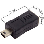Mini / Micro USB Extension Adapter for Charging and Data Sync (Micro F to Mini M / Mini F to Micro M)