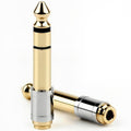 1/4 Male to 1/8 Female Headphone Adapter 6.35mm to 3.5mm Stereo Audio Jack Converter Gold Plated Brass for Amp Digital Piano Mixer Guitar Receiver