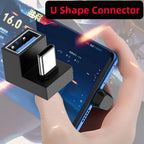 180 Degree U Shape USB C OTG to USB 3.0 Female Adapter 5Gbps Type C Male Extension Converter for Phone Tablet Flash Drive Mouse