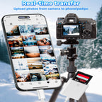USB-C SD Card Reader Type C Memory Card Adapter Trail Camera Viewer for iPhone 16 15 iPad Pro MacBook Galaxy Android Plug and Play Photo Video Transfer