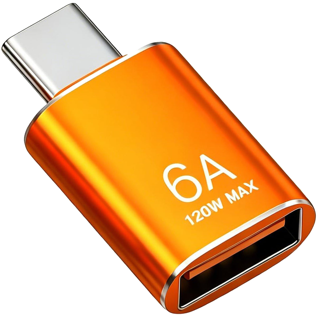 USB C to USB 3.2 Adapter 10Gbps Type C Male to USB A Female OTG Converter 120W 6A Fast Charging Aluminum Dongle for iPhone 16 15 iPad MacBook PC Flash Drive