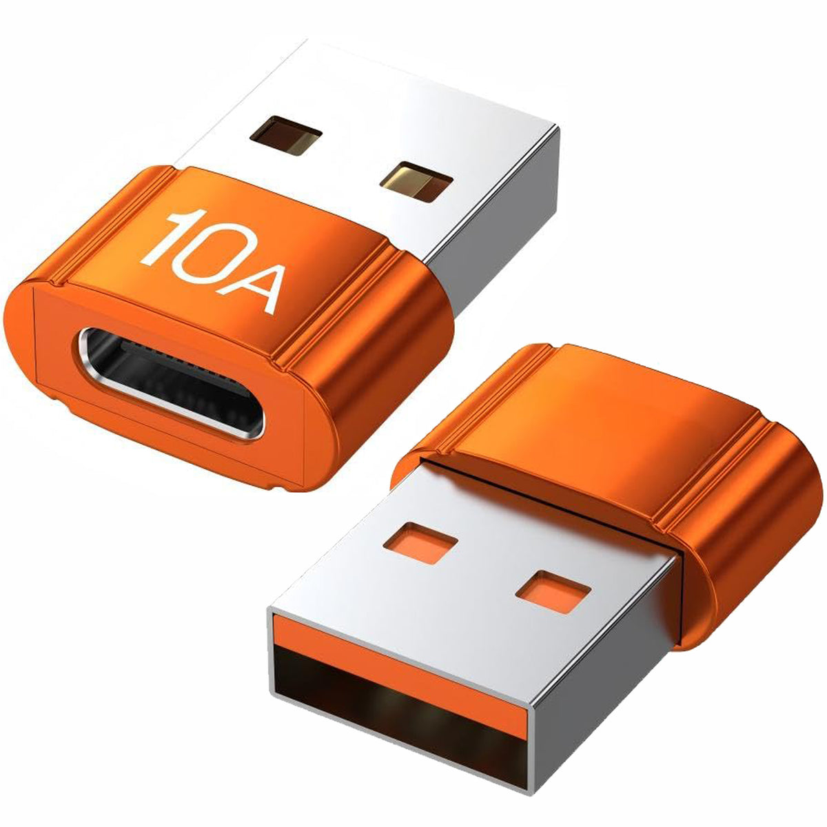 USB A to USB C Adapter 200W Fast Charging 480Mbps Data Transfer Aluminum USB C Female to Male Converter for iPhone 16 15 Samsung Galaxy Google Pixel