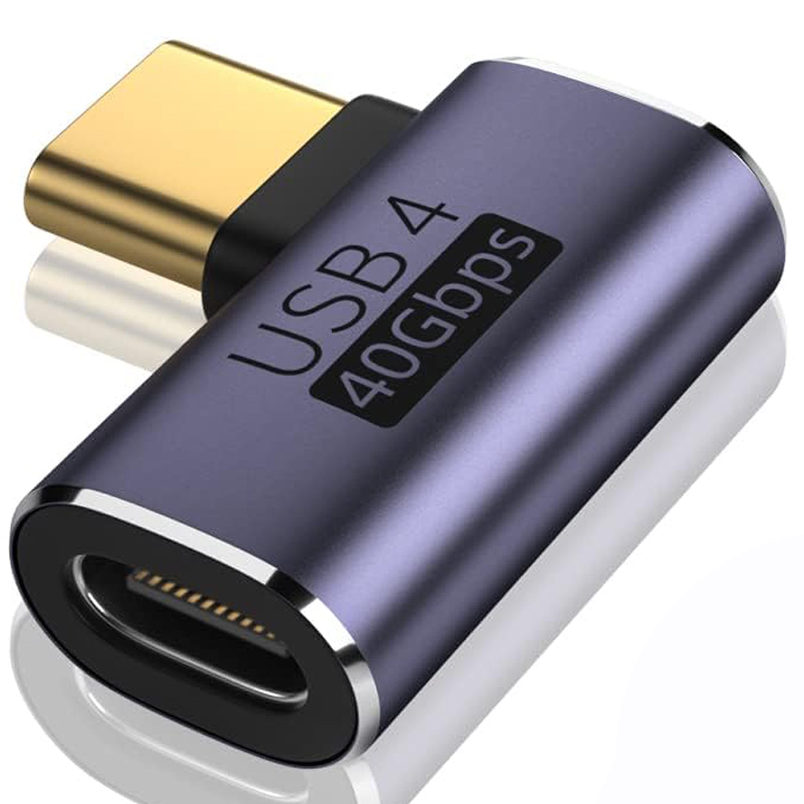 USB C 90 Degree Adapter 40Gbps Data Transfer USB Type C Male to Female Right Angle Extender for Steam Deck Switch Thunderbolt4 Laptop Mobile Phone Tablet