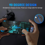 USB-C 90° Right Angle Adapter 40Gbps – USB-C Male to Female Extender for Laptop Tablet Gaming Handheld Console Thunderbolt 4-Compatible