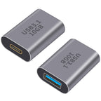 USB-A Female to USB-C Female Adapter 10Gbps Bi-Directional USB 3.1 Gen 2 OTG – Compatible with MacBook Pro, iPhone 15, iPad Pro