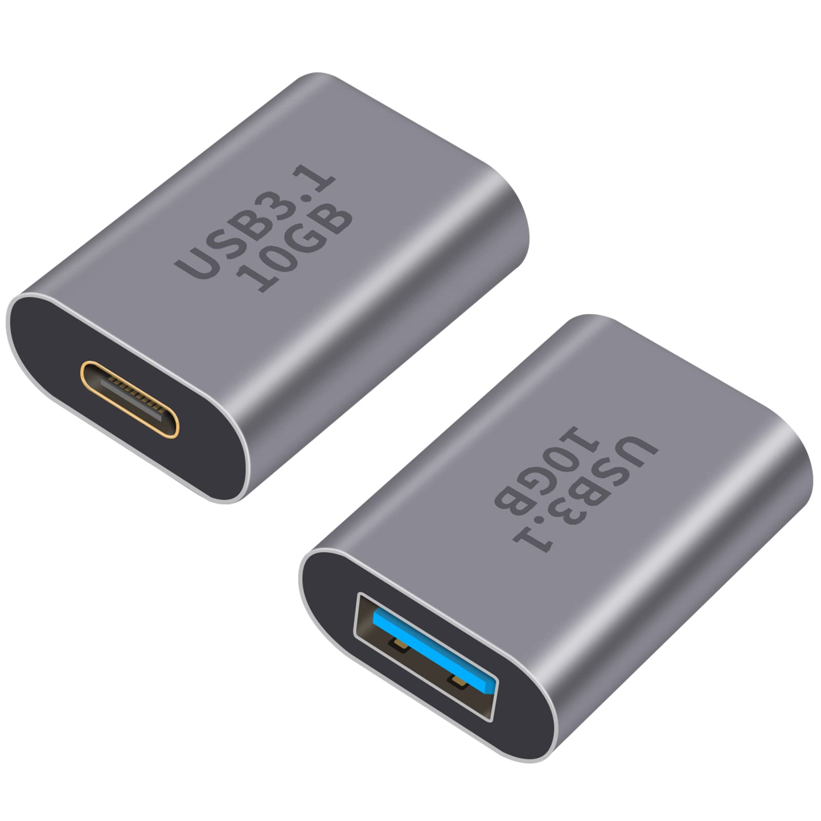 USB-A Female to USB-C Female Adapter 10Gbps Bi-Directional USB 3.1 Gen 2 OTG – Compatible with MacBook Pro, iPhone 15, iPad Pro