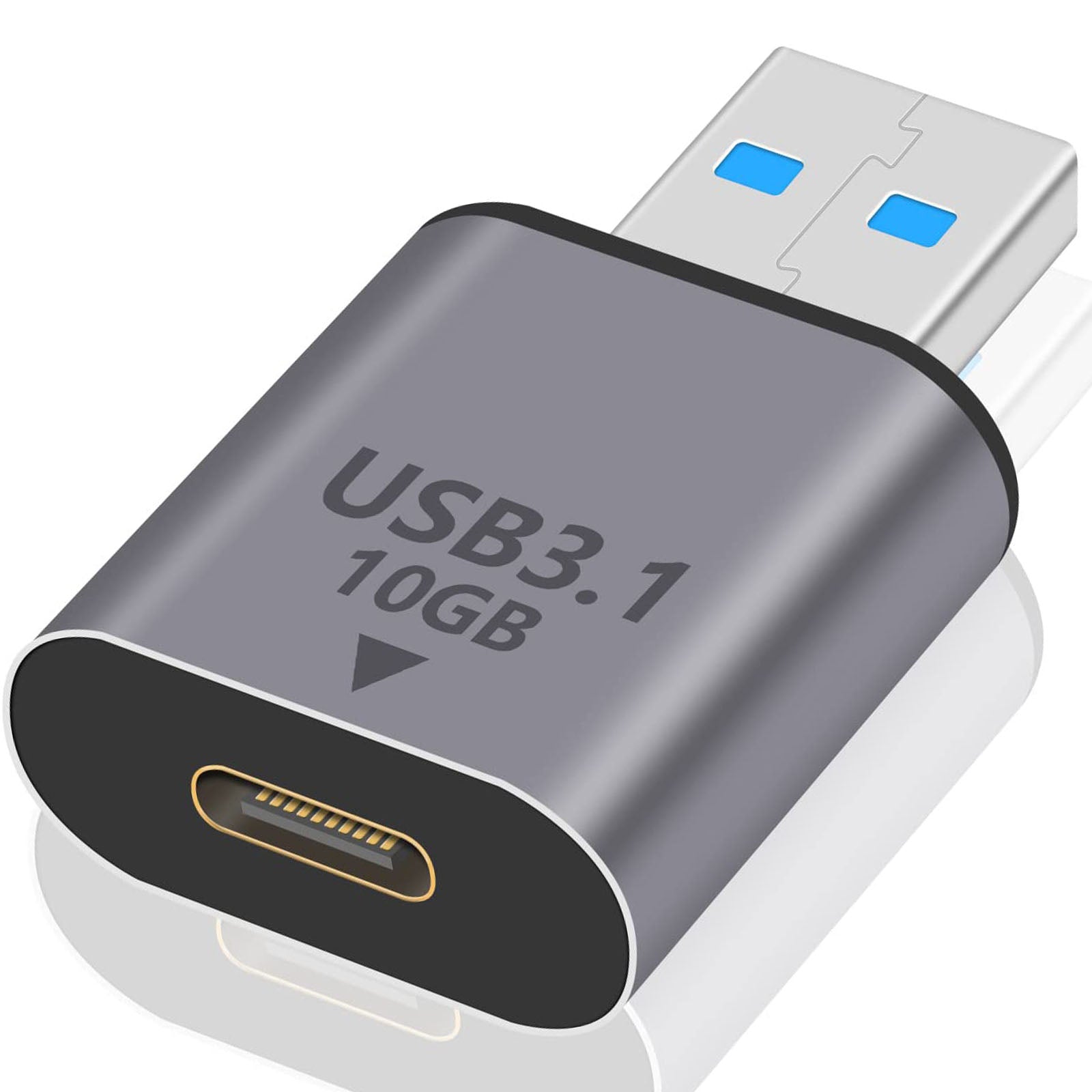 USB-C Female to USB-A Male Adapter 10Gbps USB 3.1 Gen 2 – Compatible with MacBook Pro, iPhone 15, iPad Pro, Samsung Galaxy
