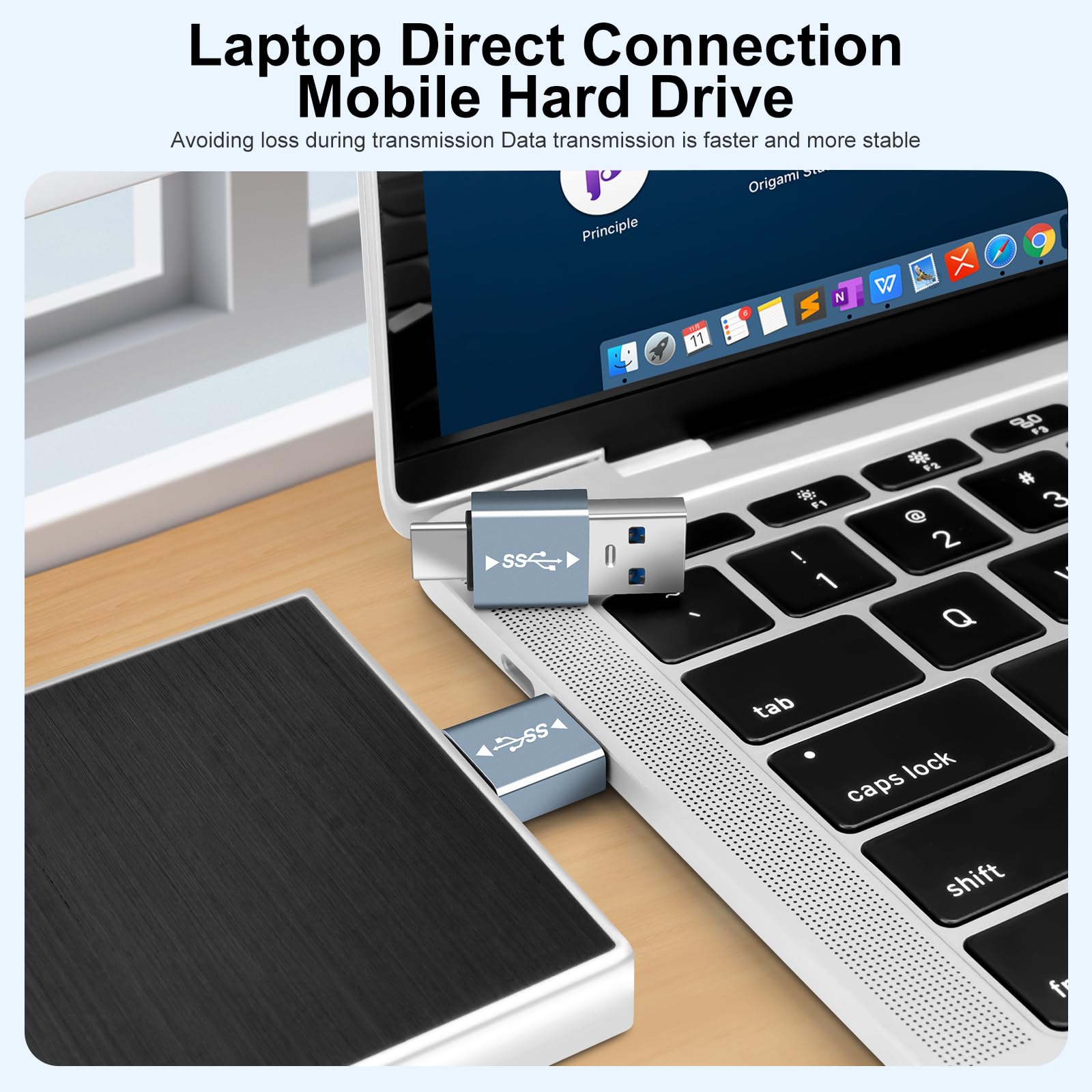 USB 3.1 Male to USB C Male Adapter USB A to USB C Connector 10G Data Transfer for Smartphone Tablet Laptop Power Bank