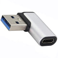 Right Angle USB C to USB A 3.0 Adapter 90 Degree USB Type C Female to USB 3.0 A Male Converter (OTG) for PC Laptops Power Banks Chargers More USB and Type-C Devices