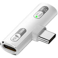 USB C Splitter with 100W Fast Charging Dual USB C Headphone and Charger Adapter Dongle for iPhone 16/15 Series iPad MacBook Galaxy S24/S23