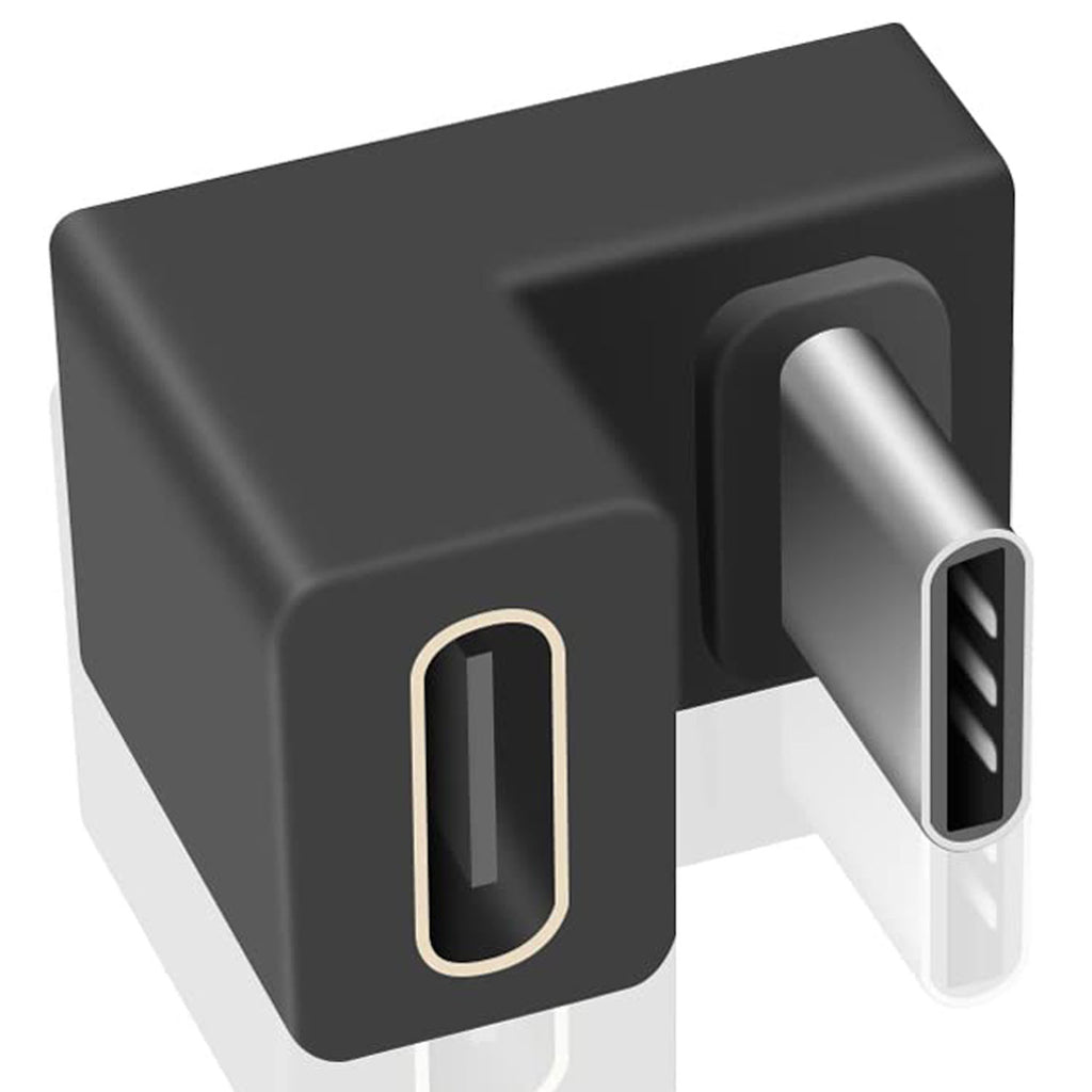 USB C U Shape Adapter USB C 180 Degree Adapter 10Gbps USBC to USBC Extension Adapter with (Type-C 3.1 Gen 2) Data Fast Charging Connector for Mobile Phone Laptop Galaxy