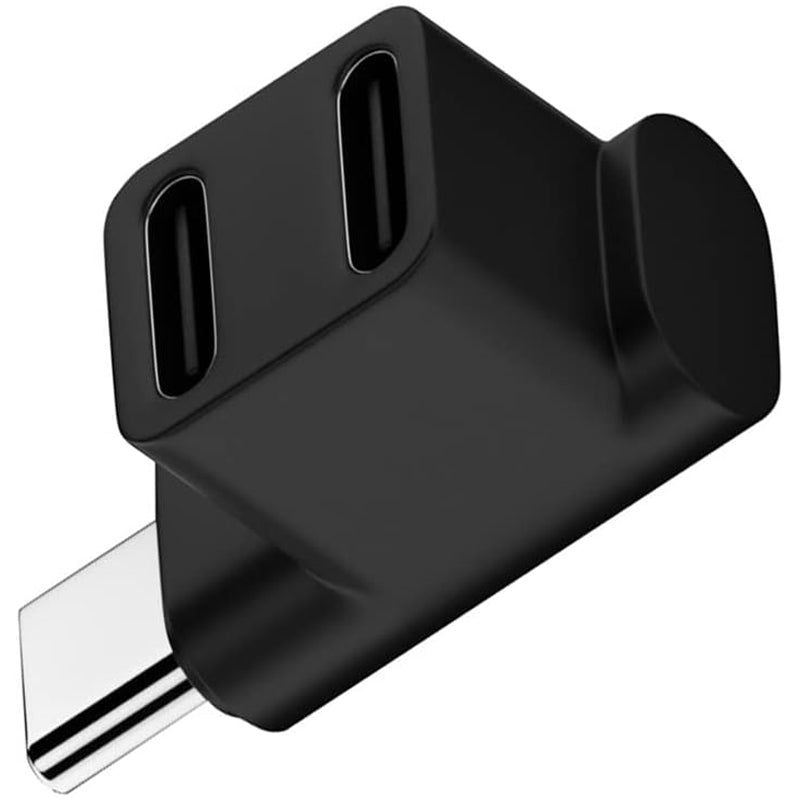 USB Type C Splitter 1 to 2 Ports Supports 10Gbps Data Transfer 4K@60Hz Video Output Easy to Carry
