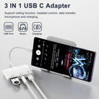 USB C to 3.5mm Headphone Adapter with OTG & 60W PD Charging for iPhone 15 16, Samsung S22 S21, iPad Pro, Pixel