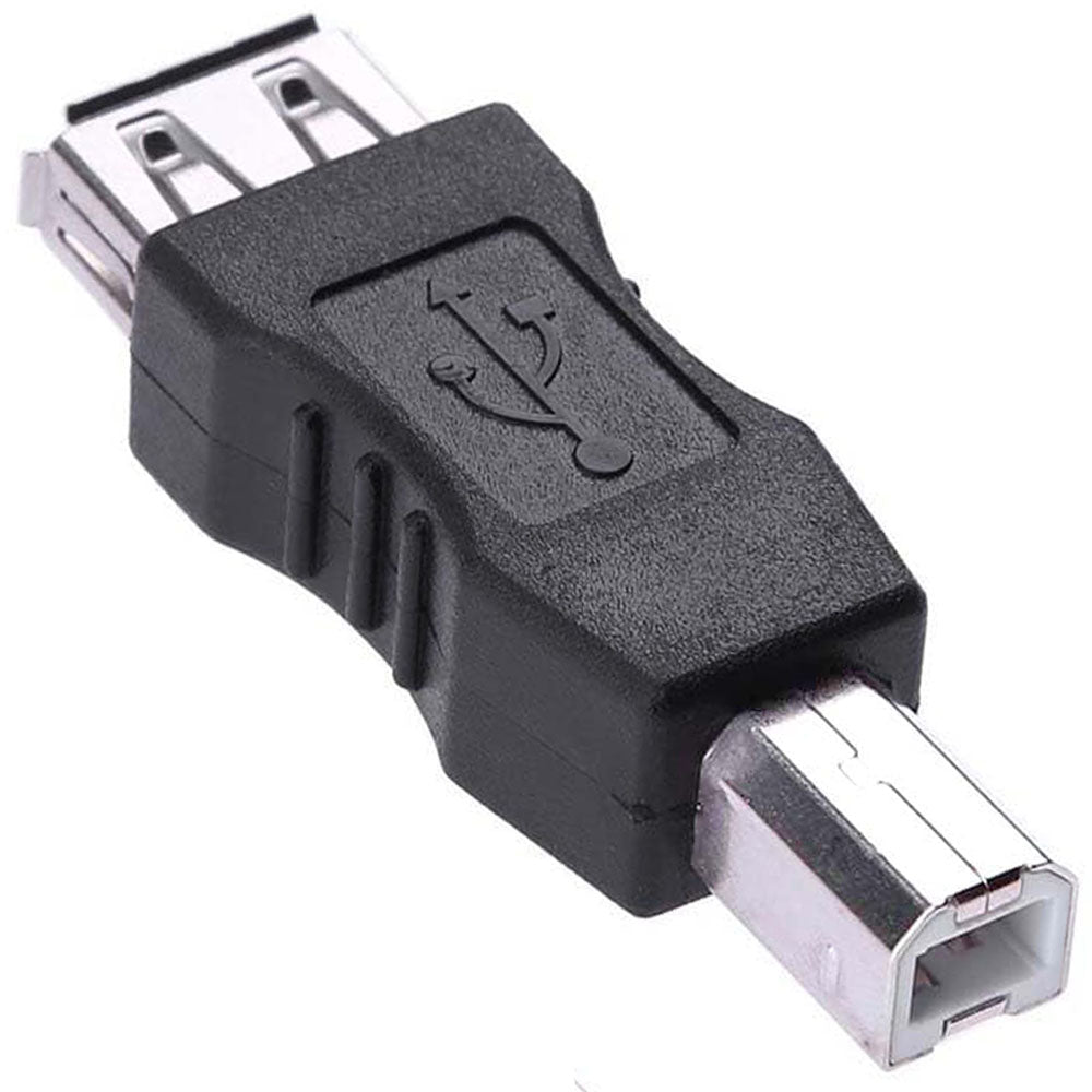 USB Type B Male to USB-A Female Adapter USB 2.0 480Mbps Plug and Play Compatible with Printer Scanner Fax Machine PC Laptop
