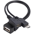 Micro USB OTG Cable 20cm – Power Enabled USB Adapter for Fire Stick 4K/4K Max/Cube/Lite, Android & Windows OTG Devices