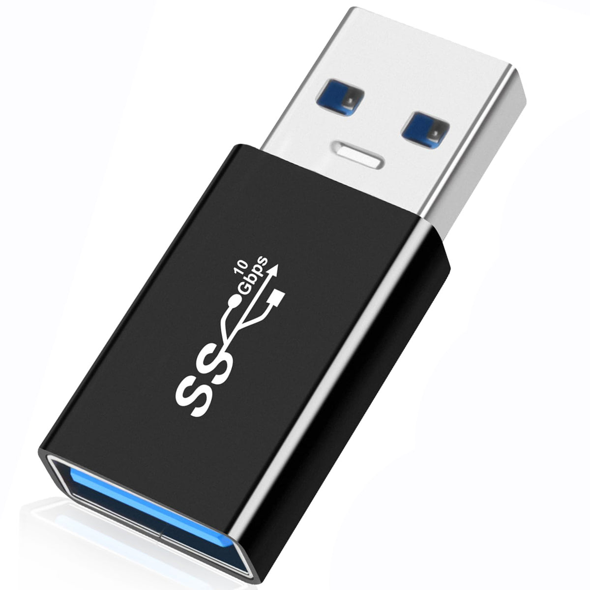 USB 3.0 Male to Female Extension Adapter USB-A Extender Connector Compatible with PC Laptop Flash Drive Wireless Mouse Keyboard