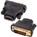 DVI-D 24+1 Male to HDMI-Compatible Female Adapter Bidirectional – 4K@30Hz 1080P Gold-Plated Thumbscrew for PC Monitor TV Gaming Console
