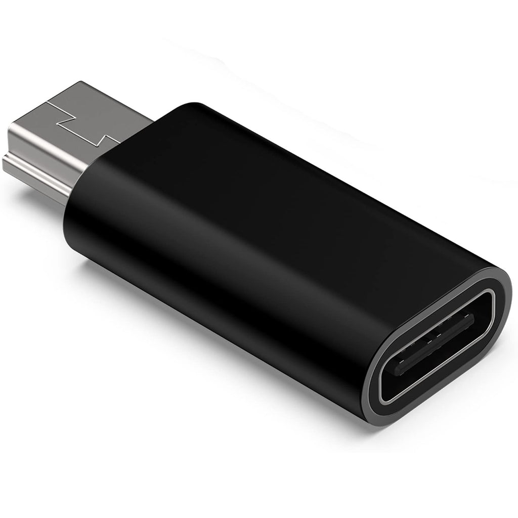 USB-C to Mini USB Adapter Type-C Female to Mini USB 2.0 Male – Compatible with GoPro Hero PS3 Controller Digital Camera Dash Cam GPS