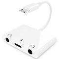 3-in-1 Lightning-Compatible to Dual 3.5mm Headphone Jack Adapter with Charging – 24-bit Audio Splitter for iPhone 14/13/12/11/X/8 Series