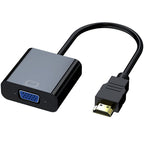 Gold-Plated Adapter with HDMI Male to VGA Female Connector – for PC, Laptop, Monitor & Projector