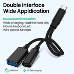2-in-1 USB C OTG Adapter with 10W PD Charging + USB-A 2.0 Port – Compatible with iPhone 15, MacBook, Samsung Galaxy
