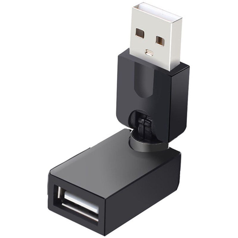 360° Rotating USB 2.0 Male to Female Adapter 90° Foldable Extension Converter – Compatible with Laptop, PC, TV, Hard Drive
