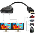 1-in-2-Out HDMI-compatible Splitter Cable – Male to 2×Female 1080P Mirror Only for TV Monitor Projector Xbox PS3 30cm
