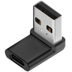90 Degree USB-A to USB-C Adapter Right Angle – USB 3.2 10Gbps USB-A Male to USB-C Female Converter for Laptop PC Charger Hub