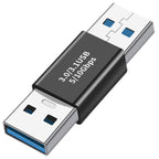 USB 3.0 Male to Male Adapter USB-A to USB-A Coupler Extension Connector Compatible with PC Laptop Webcam Hard Drive