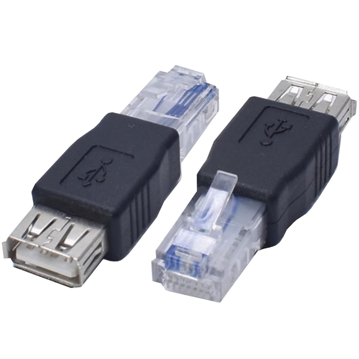 USB-A 2.0 Female to RJ45 Male Adapter Pack of 2 – USB to Ethernet Converter for ADSL Modem Router Surveillance Camera (Not a Network Card)