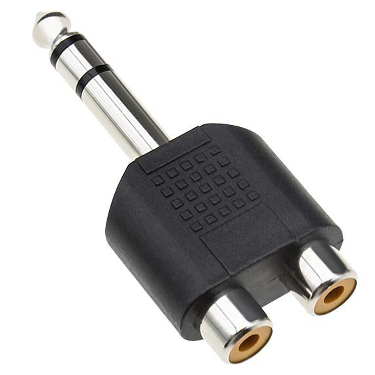 6.35mm (1/4 Inch) Stereo TRS Male to Dual RCA Female Adapter – Audio Splitter for Home Theater Amplifier DJ Mixer Speaker