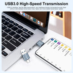 USB 3.1 Male to USB C Male Adapter USB A to USB C Connector 10G Data Transfer for Smartphone Tablet Laptop Power Bank