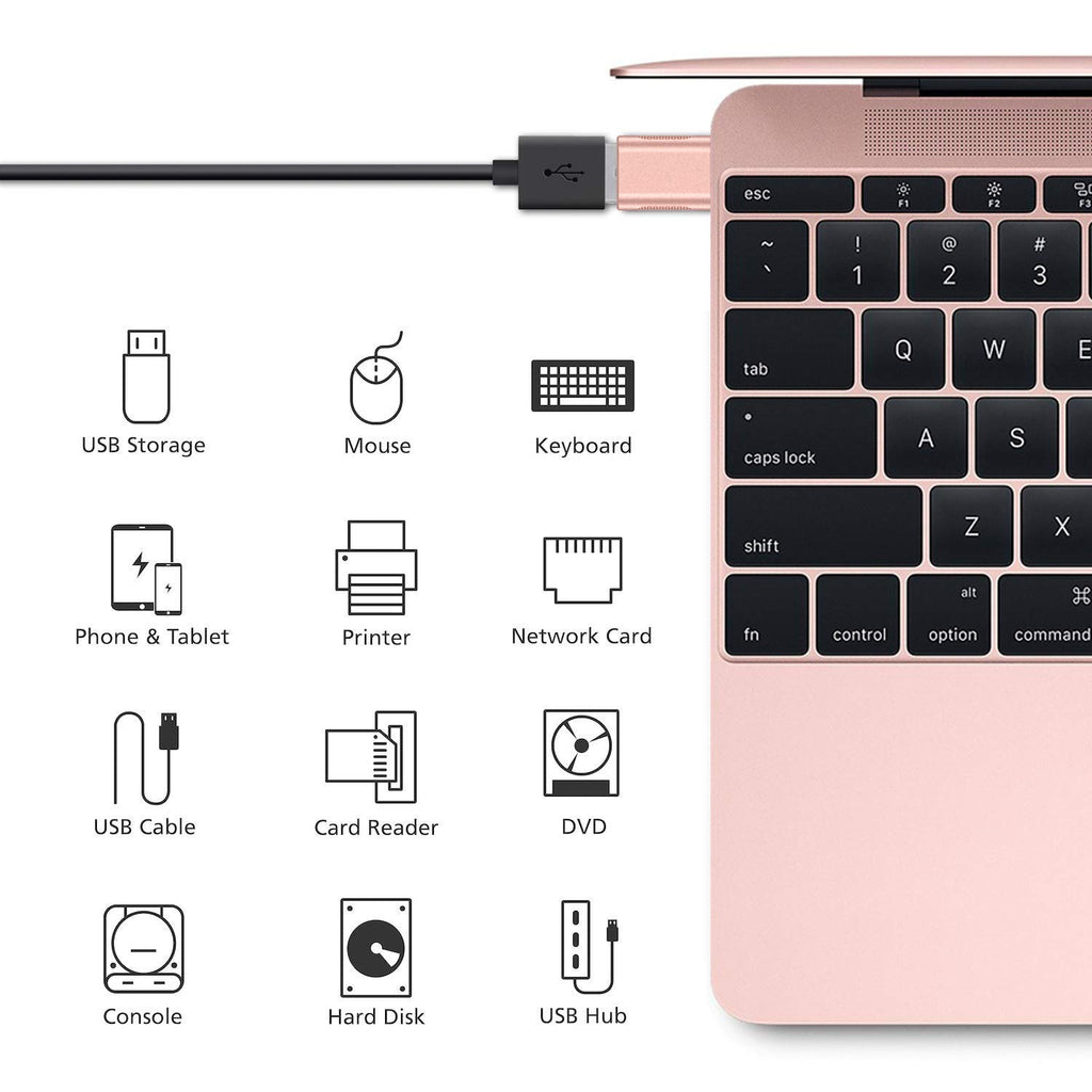 USB-C to USB 3.2 Gen 2 Adapter 10Gbps OTG – Compatible with MacBook Pro, MacBook Air, iPad Pro, Samsung Galaxy, Nintendo Switch