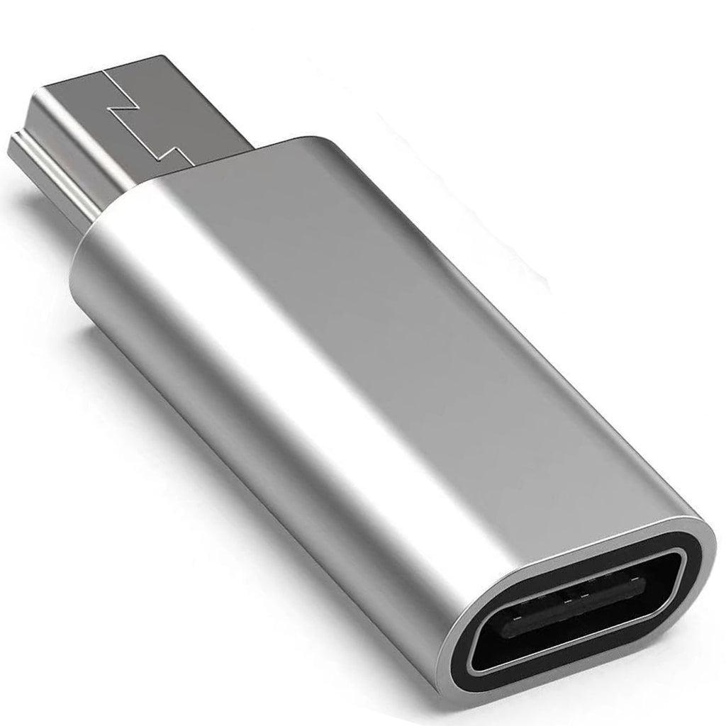 Mini USB to USB-C Adapter Mini USB 2.0 Male to Type-C Female – Compatible with PS3 Controller GoPro Digital Camera Dash Cam GPS