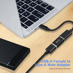 USB 3.0 Male to Female Extension Adapter USB-A Extender Connector Compatible with PC Laptop Flash Drive Wireless Mouse Keyboard