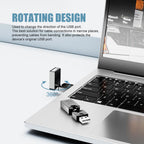 360° Rotating USB 2.0 Male to Female Adapter 90° Foldable Extension Converter – Compatible with Laptop, PC, TV, Hard Drive