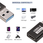 USB to USBC Adapter USB 3.2 Adapt USB Male to USB C Female Adapter for iPhone 15 Charger iPhone 15 14 13 12 Pro Max Plus iPad 9 10 Air 5 Mini 6 Car Samsung