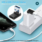 90 Degree USB-A to USB-C Adapter Right Angle – USB 3.2 10Gbps USB-A Male to USB-C Female Converter for Laptop PC Charger Hub