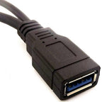 USB 3.0 Y Cable Female to Dual USB Male Splitter – Extra Power for 2.5" Portable Hard Drive USB 3.0 Data & USB 2.0 Power 30cm