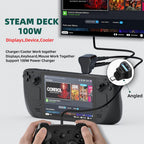 USB C Splitter USB C to USB 2.0 USB C 20Gbps PD100W 4K60Hz Extensions Adapter for HDTV Disk Keyboard Mouse Support Steam Deck Cooling and Charging at The Same time