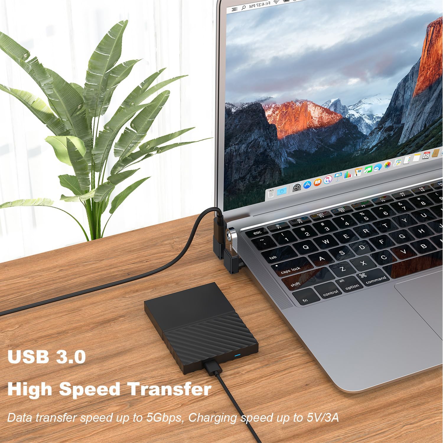90 Degree USB C to USB Adapter Up and Down Angle USB C Male to USB 3.0 Female Connector Converter Compatible for MacBook Pro Air Laptop and More Type C Devices